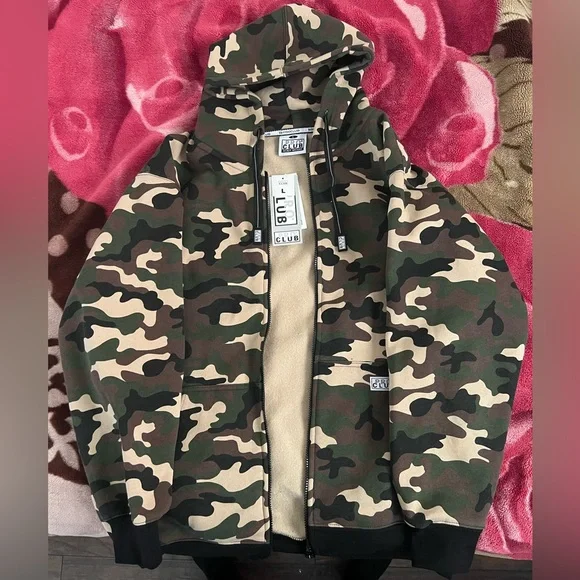 【PRO CLUB】 camouflage half zip jacket PRO CLUB】 camouflage half zip jacket Pro Club Men's Comfort